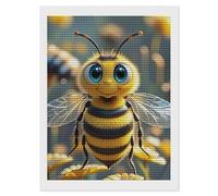 HETVBNS Bee Diamond Painting Kits for Adults, Full Round Drill DIY Diamond Art for Beginners, 5D Gem Art and Crafts for Home Wall Decor 12"x16"
