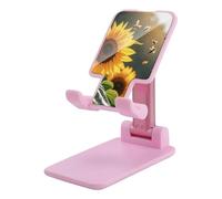 HETVBNS Bee & Sunflowers Phone Stand for Desk - Adjustable & Foldable Tablet Stand Portable Cell Phone Stand Holder Compatible with 4-13" Smartphones, Tablets
