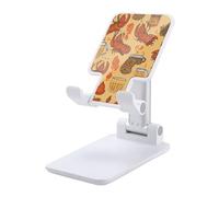 HETVBNS Beer and Crawfish Pattern Phone Stand for Desk - Adjustable & Foldable Tablet Stand Portable Cell Phone Stand Holder Compatible with 4-13" Smartphones, Tablets