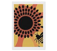 HETVBNS Bees and Sunflowers Diamond Painting Kits for Adults, Full Round Drill DIY Diamond Art for Beginners, 5D Gem Art and Crafts for Home Wall Decor 8"x12"