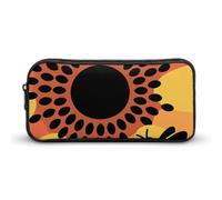 HETVBNS Bees And Sunflowers Pencil Case Large Capacity, Durable Pencil Pouch Portable Small Cosmetic Bag with Metal Zipper, Simple Makeup Pouch Aesthetic Toiletry Bag for Travel Office