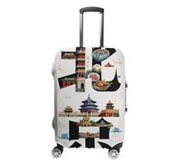 HETVBNS Beijing China Luggage Cover, Elastic Luggage Protector Fits 19-32in Suitcases, Washable & Anti-Scratch Suitcase Cover for Men Women, style, M, Classic