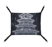 HETVBNS Beijing Tiantan Pet Hammock for Cats & Dogs, Soft Breathable Canvas Hanging Hammock with Adjustable Straps, Comfortable & Durable Hanging Bed for Small to Medium Pets