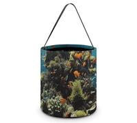 HETVBNS Biodiversity Candy Bag Halloween Trick Or Treat Bucket 7.9x8.3in, Reusable Gift Bags for Party Holiday Wedding