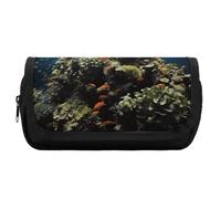 HETVBNS Biodiversity Pencil Case Extra Large, Double Layer Pencil Pouch with Zipper, Portable Cosmetic Bags for Travel, Office Stationery Organizer for Women Men