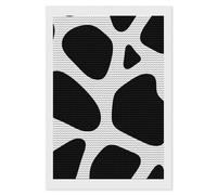 HETVBNS Black and White Cow Print Diamond Painting Kits for Adults, Full Round Drill DIY Diamond Art for Beginners, 5D Gem Art and Crafts for Home Wall Decor 8"x12"