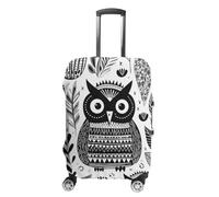 HETVBNS Black And White Owl Luggage Cover, Elastic Luggage Protector Fits 19-32in Suitcases, Washable & Anti-Scratch Suitcase Cover for Men Women, style, XL, Classic