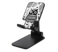 HETVBNS Black and White Owl Phone Stand for Desk - Adjustable & Foldable Tablet Stand Portable Cell Phone Stand Holder Compatible with 4-13" Smartphones, Tablets