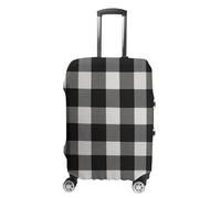 HETVBNS Black And White Plaid Luggage Cover, Elastic Luggage Protector Fits 19-32in Suitcases, Washable & Anti-Scratch Suitcase Cover for Men Women, style, Small, Classic