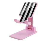 HETVBNS Black and-White Stripes Phone Stand for Desk - Adjustable & Foldable Tablet Stand Portable Cell Phone Stand Holder Compatible with 4-13" Smartphones, Tablets