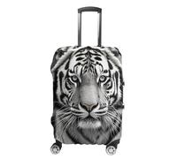 HETVBNS Black And White Tiger Luggage Cover, Elastic Luggage Protector Fits 19-32in Suitcases, Washable & Anti-Scratch Suitcase Cover for Men Women, style, Small, Classic