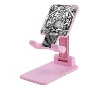 HETVBNS Black and White Tiger Phone Stand for Desk - Adjustable & Foldable Tablet Stand Portable Cell Phone Stand Holder Compatible with 4-13" Smartphones, Tablets