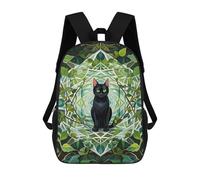 HETVBNS Black Cat Backpack for Women Men, Durable 600D Polyester Bookbag with Large Capacity, Lightweight 17 Inch Laptop Backpack Minimalism Casual Daypack for Work, Travel