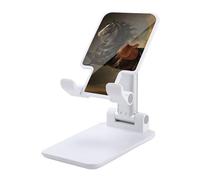 HETVBNS Black Horse Phone Stand for Desk - Adjustable & Foldable Tablet Stand Portable Cell Phone Stand Holder Compatible with 4-13" Smartphones, Tablets