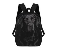 HETVBNS Black Lab Backpack for Women Men, Durable 600D Polyester Bookbag with Large Capacity, Lightweight 17 Inch Laptop Backpack Minimalism Casual Daypack for Work, Travel