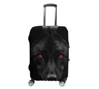 HETVBNS Black Red Eyed Wolf Luggage Cover, Elastic Luggage Protector Fits 19-32in Suitcases, Washable & Anti-Scratch Suitcase Cover for Men Women, style, M, Classic