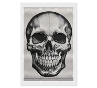 HETVBNS Black Skull Pattern Diamond Painting Kits for Adults, Full Round Drill DIY Diamond Art for Beginners, 5D Gem Art and Crafts for Home Wall Decor 8"x12"