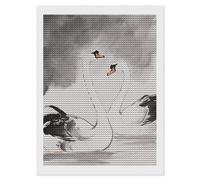 HETVBNS Black White Swans Diamond Painting Kits for Adults, Full Round Drill DIY Diamond Art for Beginners, 5D Gem Art and Crafts for Home Wall Decor 12"x16"