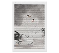 HETVBNS Black White Swans Diamond Painting Kits for Adults, Full Round Drill DIY Diamond Art for Beginners, 5D Gem Art and Crafts for Home Wall Decor 8"x12"