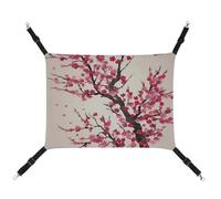 HETVBNS Blooming Cherry Tree Pet Hammock for Cats & Dogs, Soft Breathable Canvas Hanging Hammock with Adjustable Straps, Comfortable & Durable Hanging Bed for Small to Medium Pets