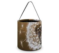 HETVBNS Blown Dandelion Blossom Candy Bag Halloween Trick Or Treat Bucket 7.9x8.3in, Reusable Gift Bags for Party Holiday Wedding