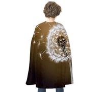 HETVBNS Blown Dandelion Blossom Halloween Cape Reversible Cosplay Costume Party Cloak for Masquerade, Christmas, Role Play