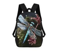 HETVBNS Blue Dragonfly Backpack for Women Men, Durable 600D Polyester Bookbag with Large Capacity, Lightweight 17 Inch Laptop Backpack Minimalism Casual Daypack for Work, Travel