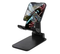 HETVBNS Blue Dragonfly Phone Stand for Desk - Adjustable & Foldable Tablet Stand Portable Cell Phone Stand Holder Compatible with 4-13" Smartphones, Tablets