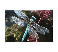 HETVBNS Blue Dragonfly Tapestry Wall Hanging - 40"x60" Aesthetic Tapestries Soft Polyester Wall Art Decor Large Tapestry for Bedroom Living Room Dorm Backdrop, Hanging Kit Included