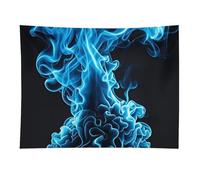 HETVBNS Blue Flame Tapestry Wall Hanging - 30"x40" Aesthetic Tapestries Soft Polyester Wall Art Decor Large Tapestry for Bedroom Living Room Dorm Backdrop, Hanging Kit Included