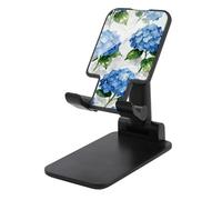 HETVBNS Blue Hydrangea Pattern Phone Stand for Desk - Adjustable & Foldable Tablet Stand Portable Cell Phone Stand Holder Compatible with 4-13" Smartphones, Tablets