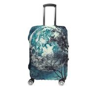 HETVBNS Blue Moon Luggage Cover, Elastic Luggage Protector Fits 19-32in Suitcases, Washable & Anti-Scratch Suitcase Cover for Men Women, style, Small, Classic