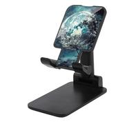 HETVBNS Blue Moon Phone Stand for Desk - Adjustable & Foldable Tablet Stand Portable Cell Phone Stand Holder Compatible with 4-13" Smartphones, Tablets