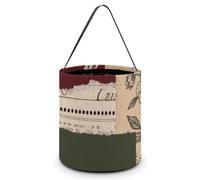 HETVBNS Boho Abstract Floral Candy Bag Halloween Trick Or Treat Bucket 7.9x8.3in, Reusable Gift Bags for Party Holiday Wedding