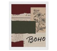 HETVBNS Boho Abstract Floral Diamond Painting Kits for Adults, Full Round Drill DIY Diamond Art for Beginners, 5D Gem Art and Crafts for Home Wall Decor 16"x20"