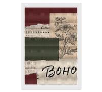 HETVBNS Boho Abstract Floral Diamond Painting Kits for Adults, Full Round Drill DIY Diamond Art for Beginners, 5D Gem Art and Crafts for Home Wall Decor 8"x12"