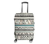 HETVBNS Boho Triangle Stripes Luggage Cover, Elastic Luggage Protector Fits 19-32in Suitcases, Washable & Anti-Scratch Suitcase Cover for Men Women, style, L, Classic