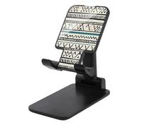 HETVBNS Boho Triangle Stripes Phone Stand for Desk - Adjustable & Foldable Tablet Stand Portable Cell Phone Stand Holder Compatible with 4-13" Smartphones, Tablets