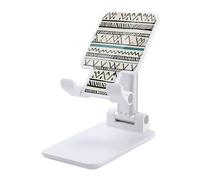HETVBNS Boho Triangle Stripes Phone Stand for Desk - Adjustable & Foldable Tablet Stand Portable Cell Phone Stand Holder Compatible with 4-13" Smartphones, Tablets