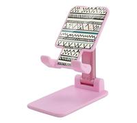 HETVBNS Boho Triangle Stripes Phone Stand for Desk - Adjustable & Foldable Tablet Stand Portable Cell Phone Stand Holder Compatible with 4-13" Smartphones, Tablets