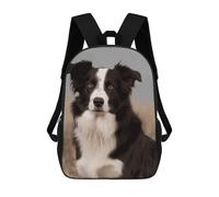 HETVBNS Border Collie Backpack for Women Men, Durable 600D Polyester Bookbag with Large Capacity, Lightweight 17 Inch Laptop Backpack Minimalism Casual Daypack for Work, Travel