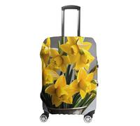 HETVBNS Bouquet of Daffodils Luggage Cover, Elastic Luggage Protector Fits 19-32in Suitcases, Washable & Anti-Scratch Suitcase Cover for Men Women, style, Small, Classic