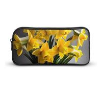 HETVBNS Bouquet of Daffodils Pencil Case Large Capacity Zipper Pouch, Durable Pencil Box Organizer, Portable Small Cosmetic Bag for Office, Travel