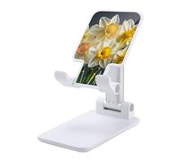 HETVBNS Bouquet of Daffodils Phone Stand for Desk - Adjustable & Foldable Tablet Stand Portable Cell Phone Stand Holder Compatible with 4-13" Smartphones, Tablets