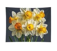 HETVBNS Bouquet of Daffodils Tapestry Wall Hanging - 30"x40" Aesthetic Tapestries Soft Polyester Wall Art Decor Large Tapestry for Bedroom Living Room Dorm Backdrop, Hanging Kit Included