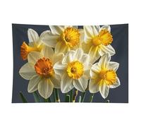 HETVBNS Bouquet of Daffodils Tapestry Wall Hanging - 60"x90" Aesthetic Tapestries Soft Polyester Wall Art Decor Large Tapestry for Bedroom Living Room Dorm Backdrop, Hanging Kit Included
