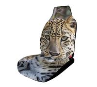 HETVBNS Breathable Car Seat Cover African Animal Leopard Car Front Seat Protector with Elastic Band Edge Auto Seats Cushions Cars Interior Accessories Fit SUV Sedan Van Truck 1PCS
