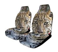 HETVBNS Breathable Car Seat Cover African Animal Leopard Front Car Seat Protector with Elastic Edge Car Seat Pads Car Interior Accessories Fits