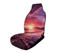 HETVBNS Breathable Car Seat Cover Beach Sunset Front Car Seat Protector with Elastic Edge Car Seat Pads Car Interior Accessories Fits For