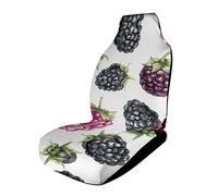HETVBNS Breathable Car Seat Cover BlackBerry Fruit Pattern Car Front Seat Protector with Elastic Band Edge Auto Seats Cushions Cars Interior Accessories Fit SUV Sedan Van Truck 1PCS